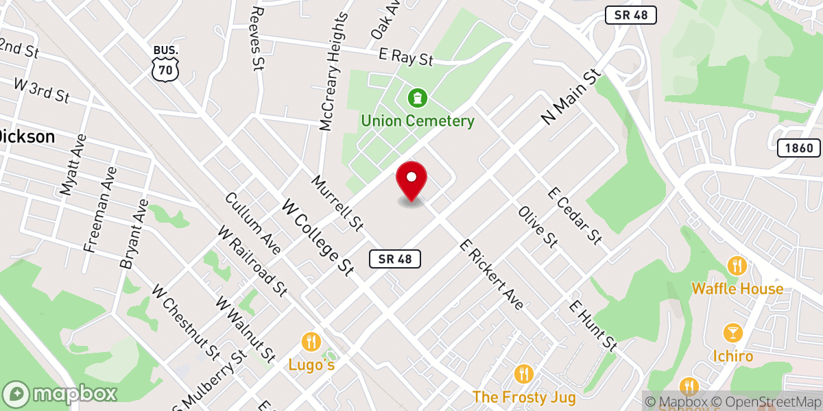 Map showing location of St James Ame Church