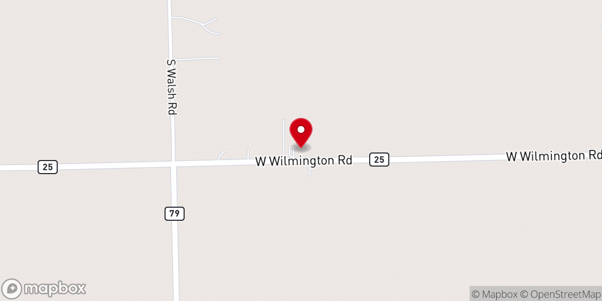 Map showing location of St Patrick Catholic Church, Wilton Center