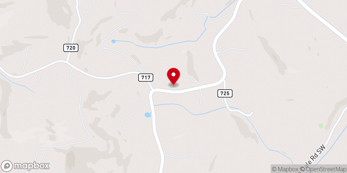 Map showing location of Sarah McCarthy Pottery