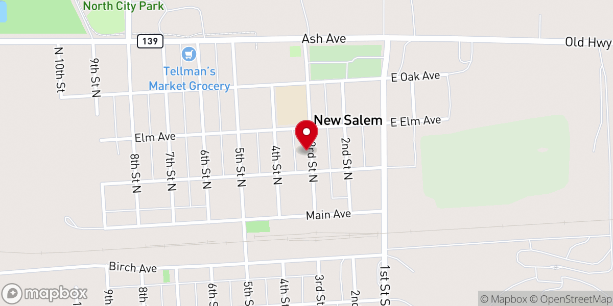 Map showing location of St Pius Church