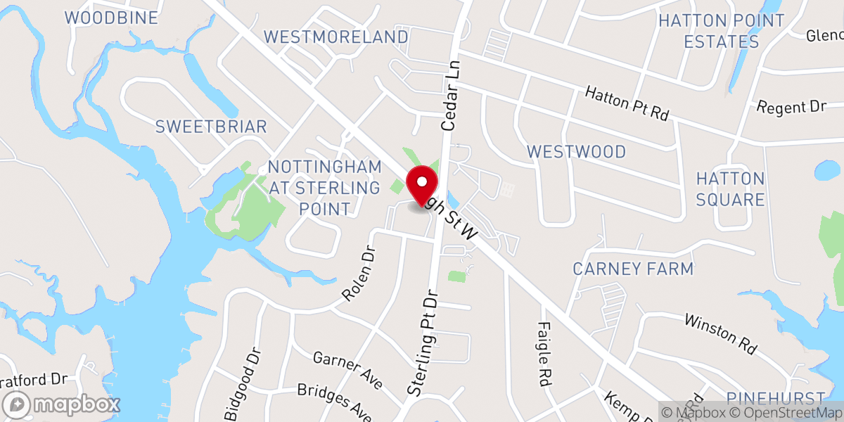 Map showing location of Green Acres Presbyterian Church