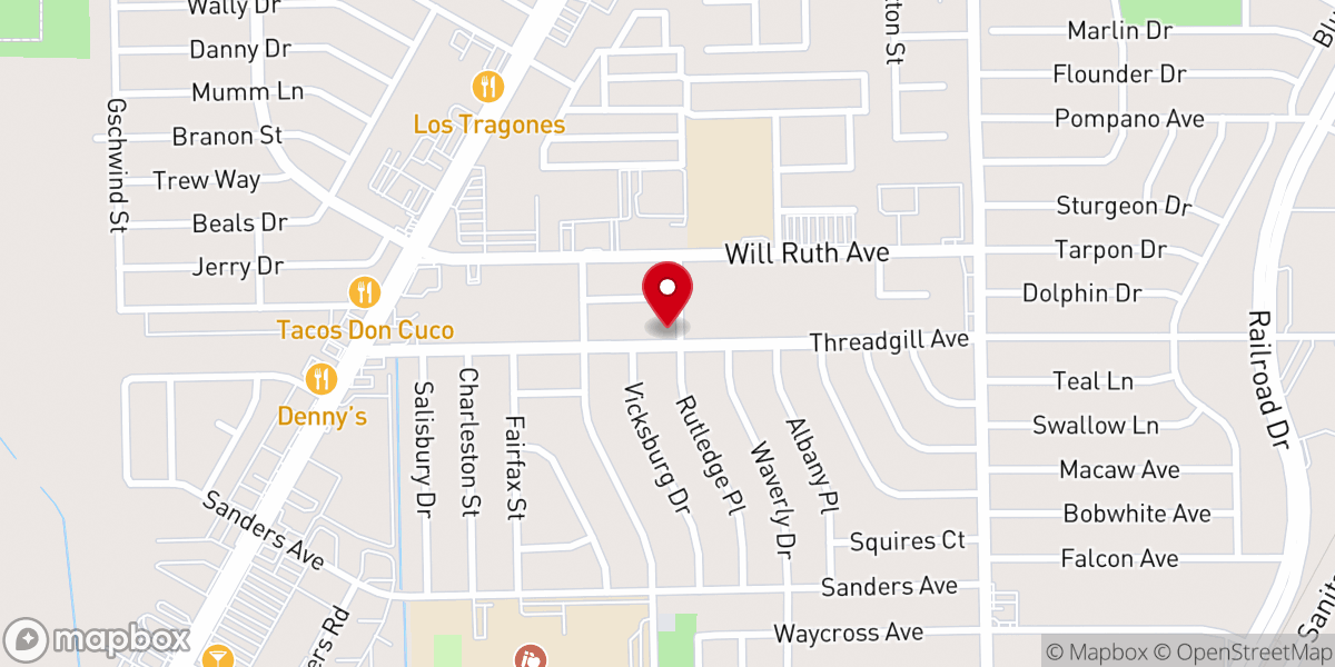 Map showing location of First United Baptist Church