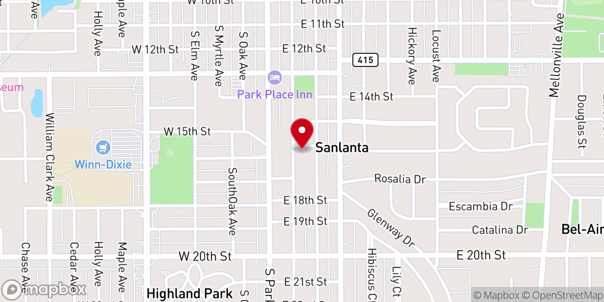 Map showing location of Iglesia De Dios Pentecostal M.I. Sanford