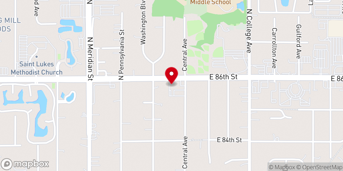 Map showing location of City of Lights Church