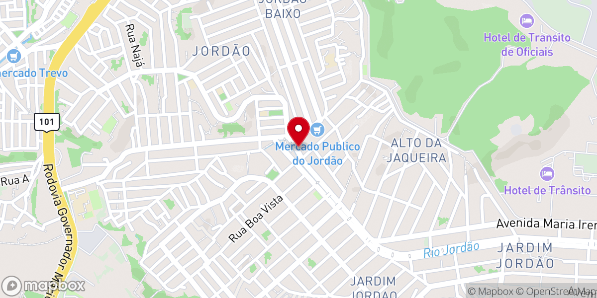 Map showing location of Igreja Universal Jordão