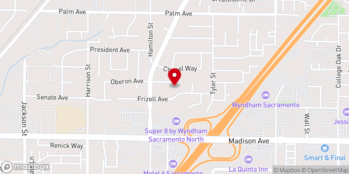 Map showing location of For His Glory Church