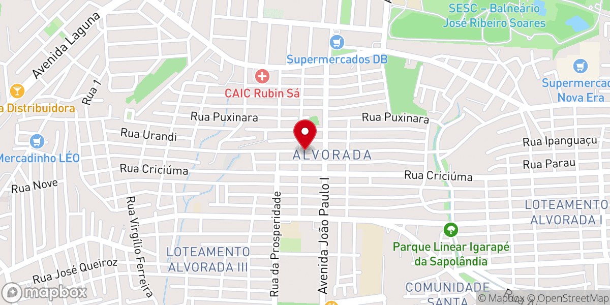 Map showing location of Igreja Batista Boas Novas