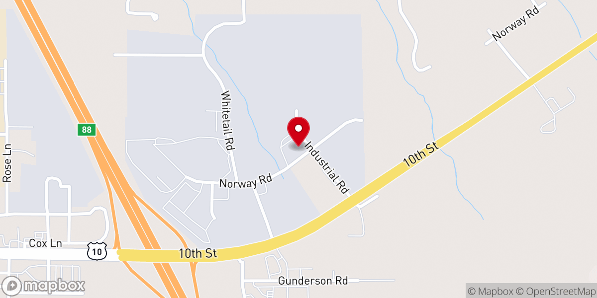 Map showing location of Osseo Fire Department-Tri County Food Pantry