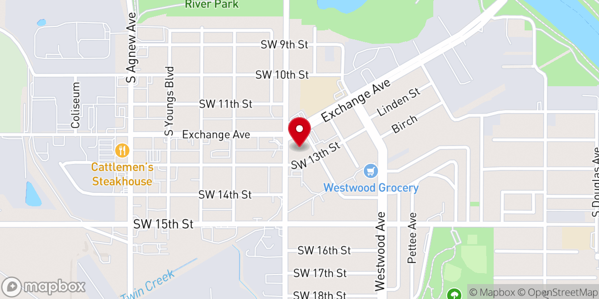 Map showing location of Penn Avenue Baptist Church