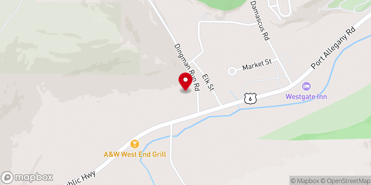 Map showing location of Gospel Tabernacle