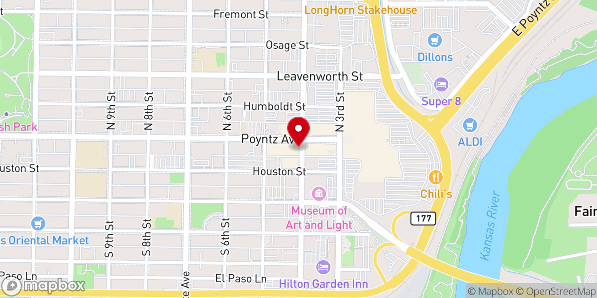 Map showing location of Flint Hills District UMC