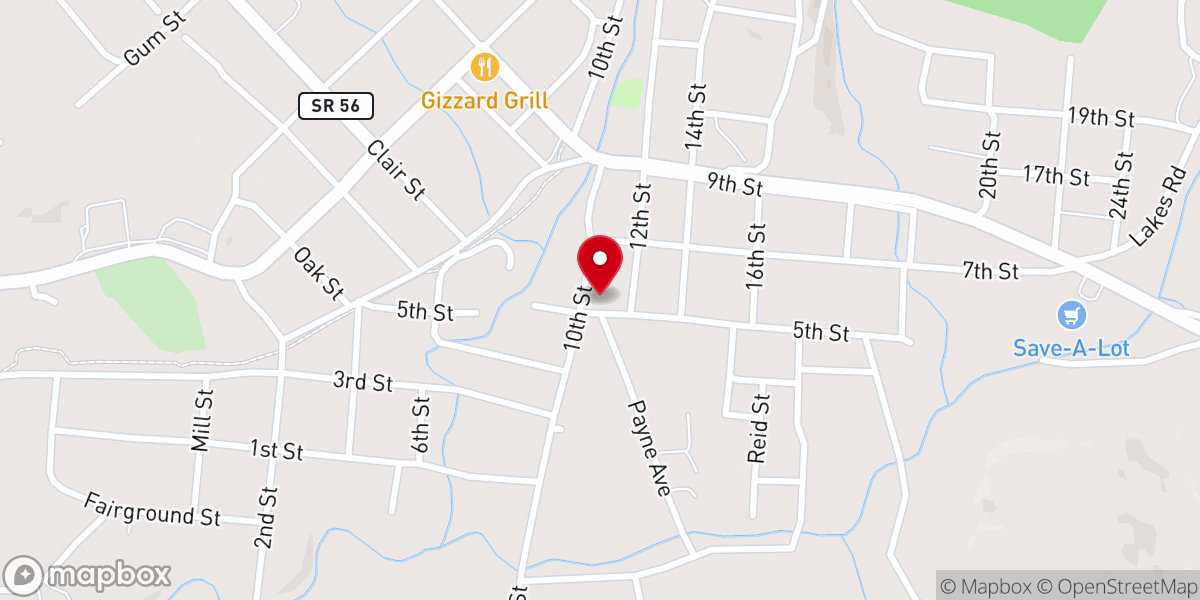 Map showing location of Historic Christ Church Episcopal