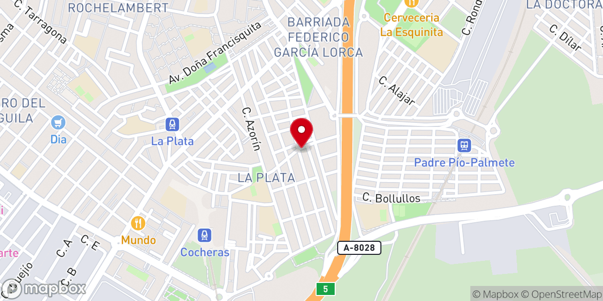Map showing location of Iglesia Cristo Viene Ministerios Ebenezer Sevilla
