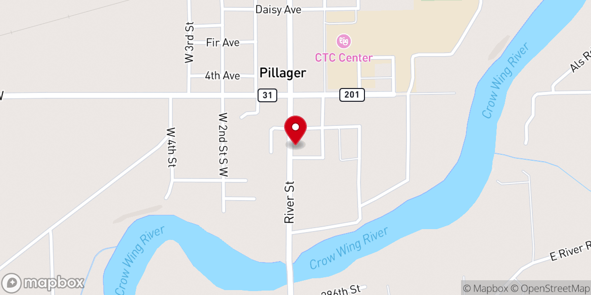 Map showing location of First Lutheran Church