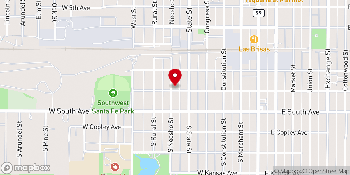Map showing location of Iglesia Bautista