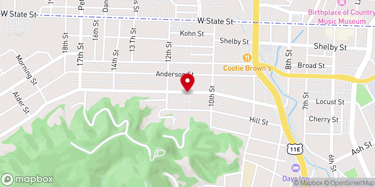 Map showing location of Windsor Avenue Presbyterian Church