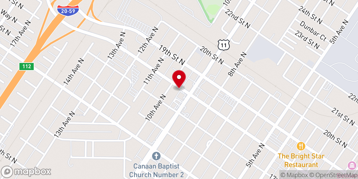 Map showing location of Petty's Chapel A.M.E. Zion Church