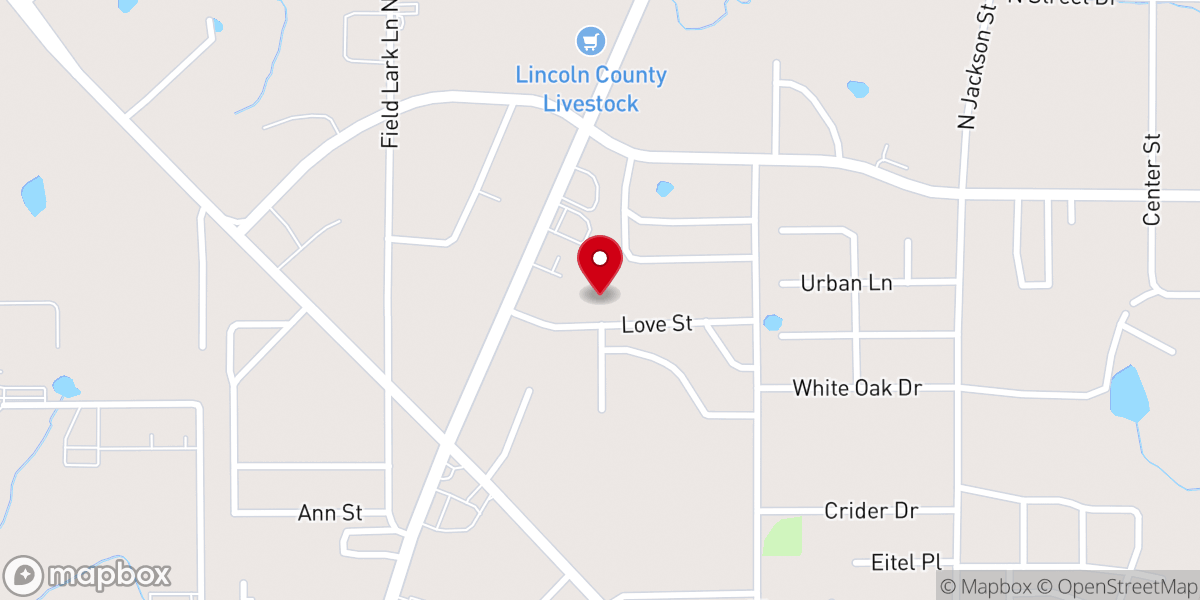 Map showing location of River of Life Church UPCI