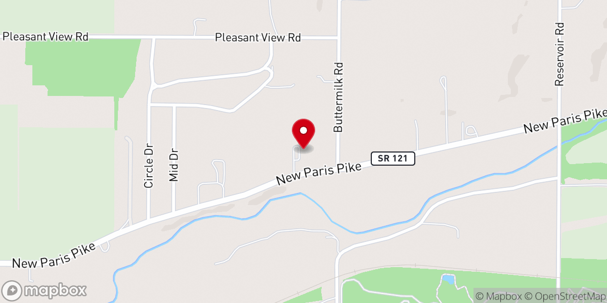 Map showing location of Calvary Church