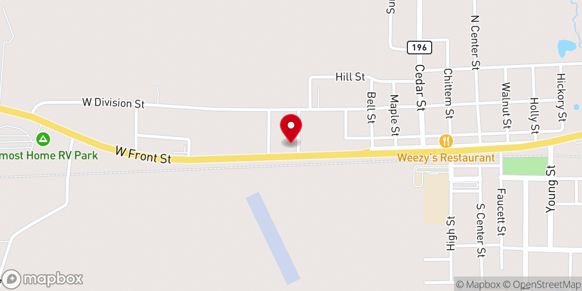 Map showing location of Blossom Church of Christ