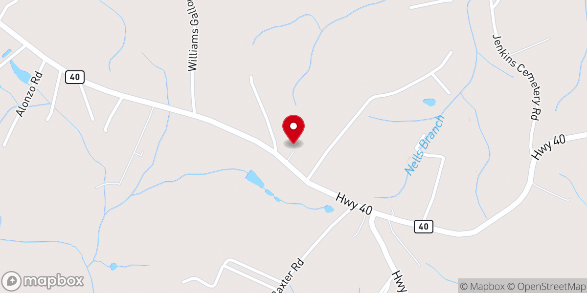 Map showing location of Hope Church