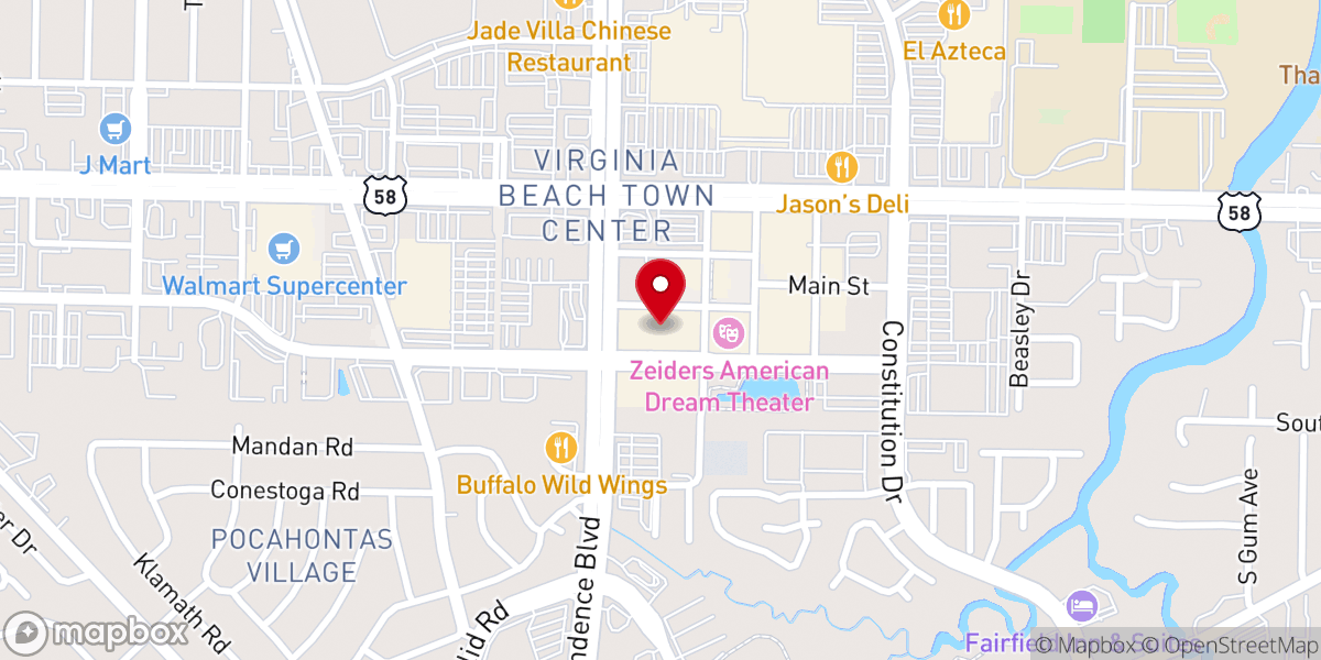 Map showing location of Trinity Church Town Center