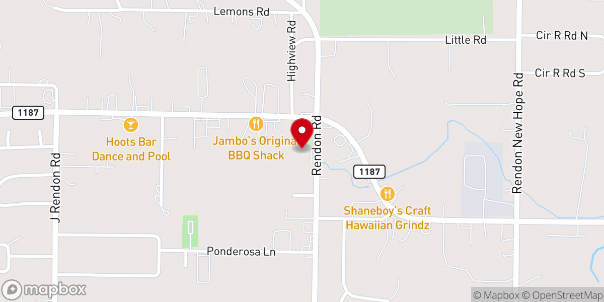 Map showing location of Rendon Church of Christ