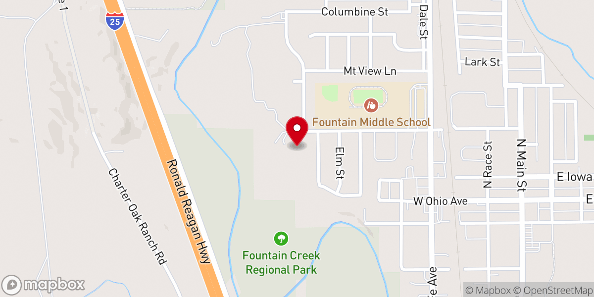 Map showing location of Fountain Valley Baptist Church