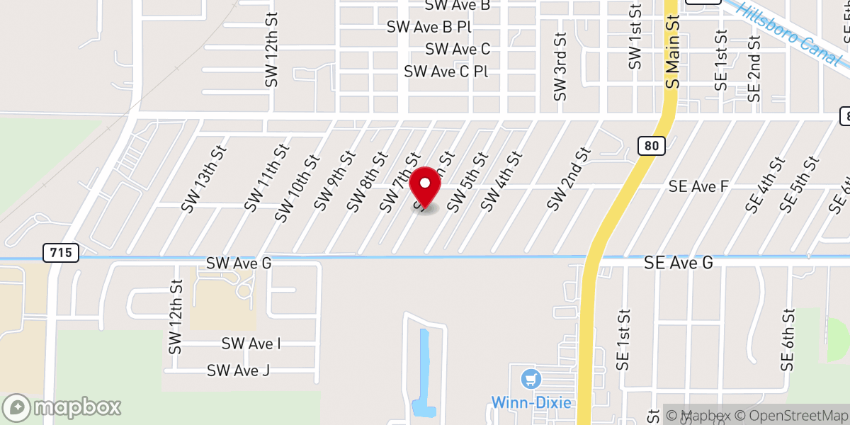 Map showing location of Glorius Community Church