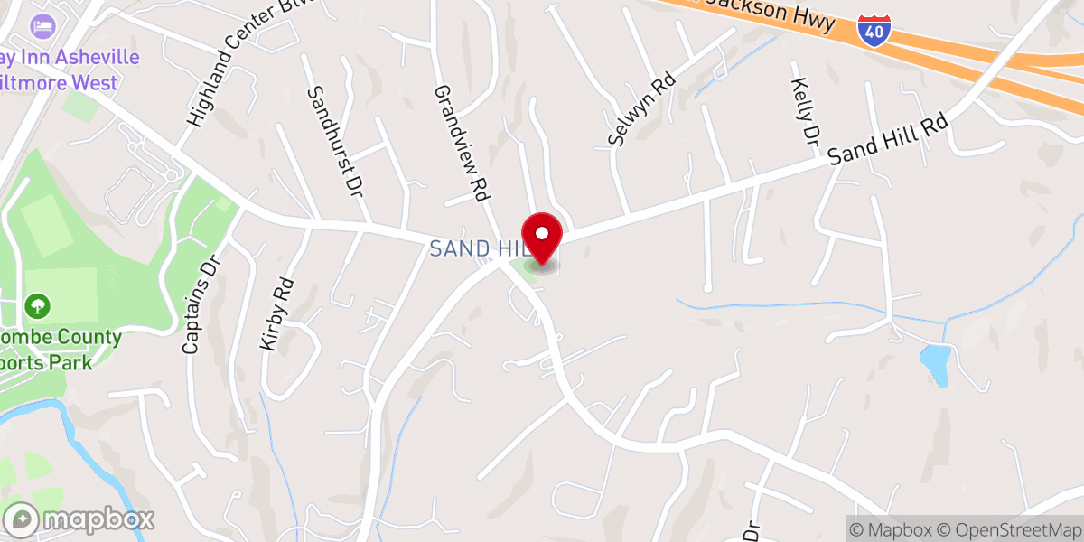 Map showing location of Oak Forest Presbyterian Church
