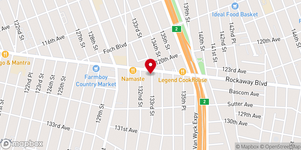 Map showing location of Healing Temple Church Of God In Christ