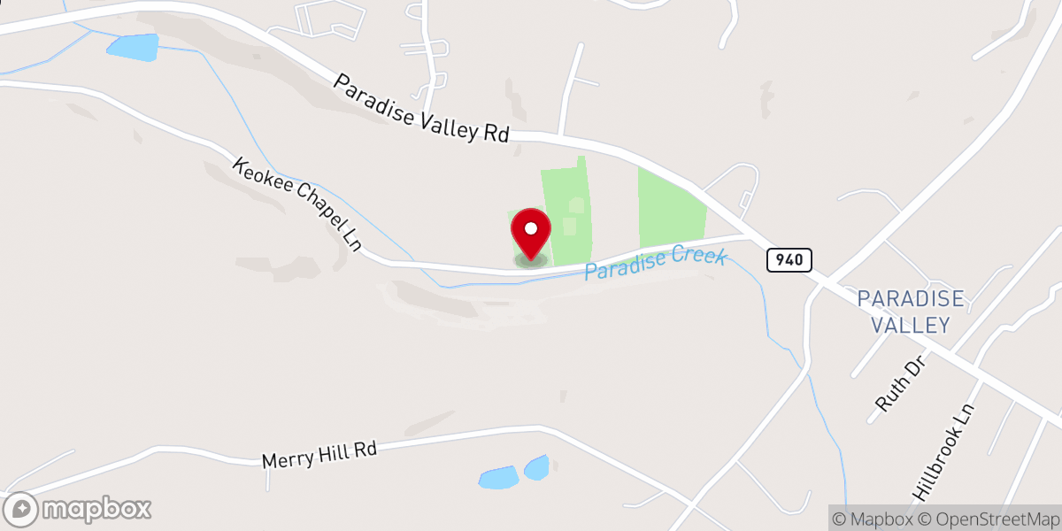 Map showing location of Keokee Chapel United Methodist Church