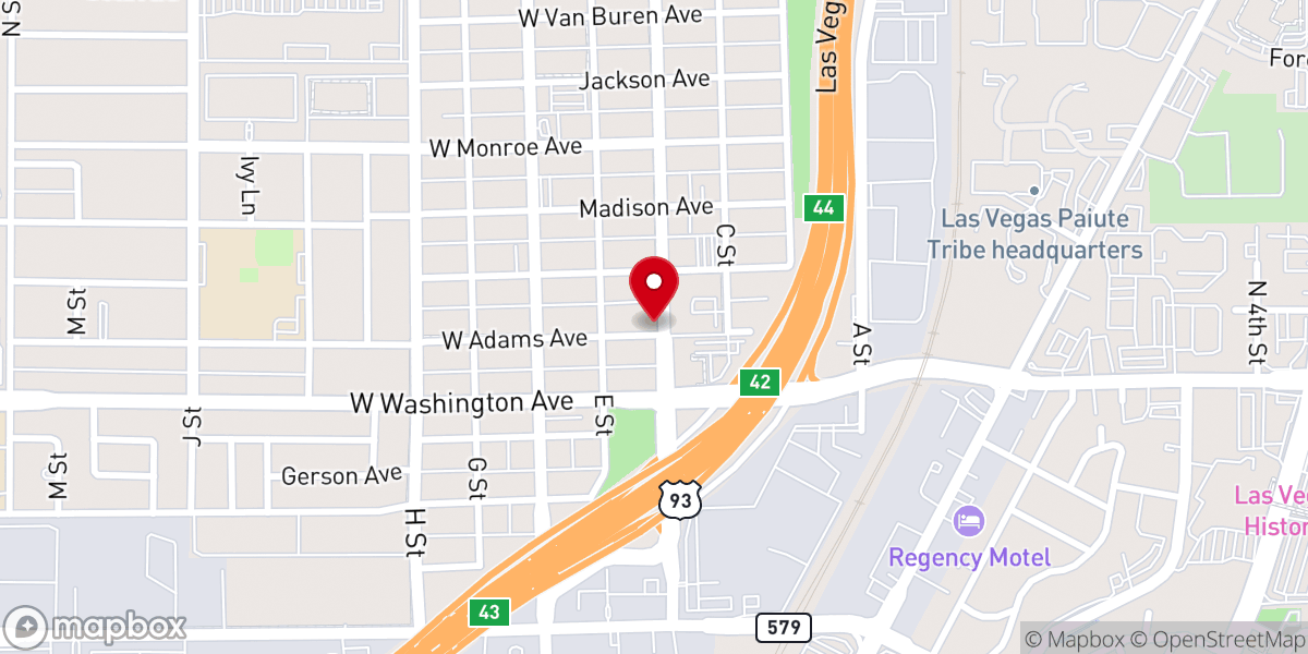 Map showing location of Bethel Baptist Church