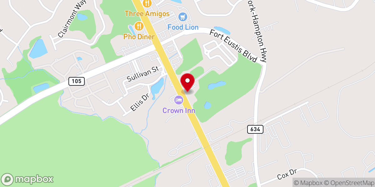 Map showing location of York Assembly of God
