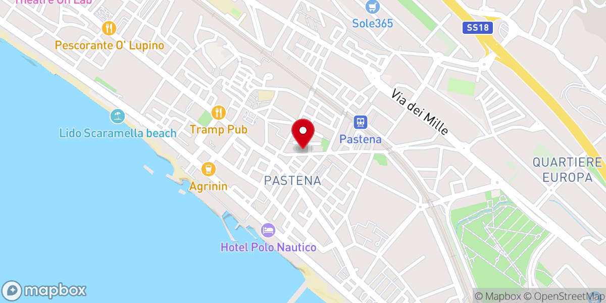 Map showing location of Casa Famiglia Tommaso M.Fusco