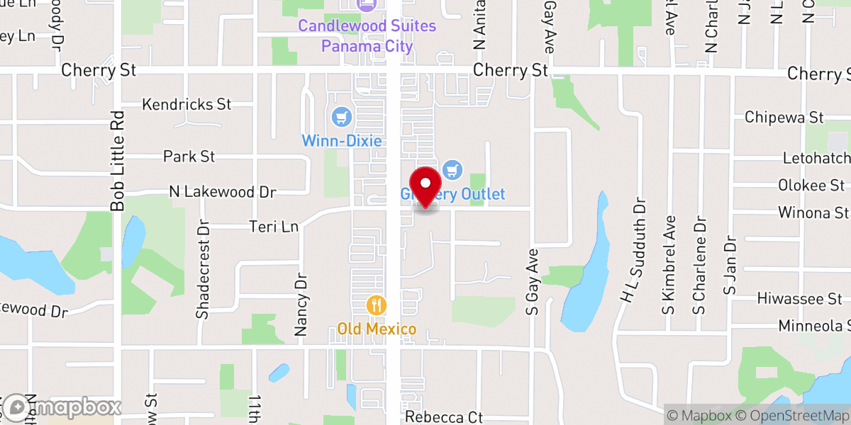 Map showing location of Cherry Hill Church of God of Prophecy