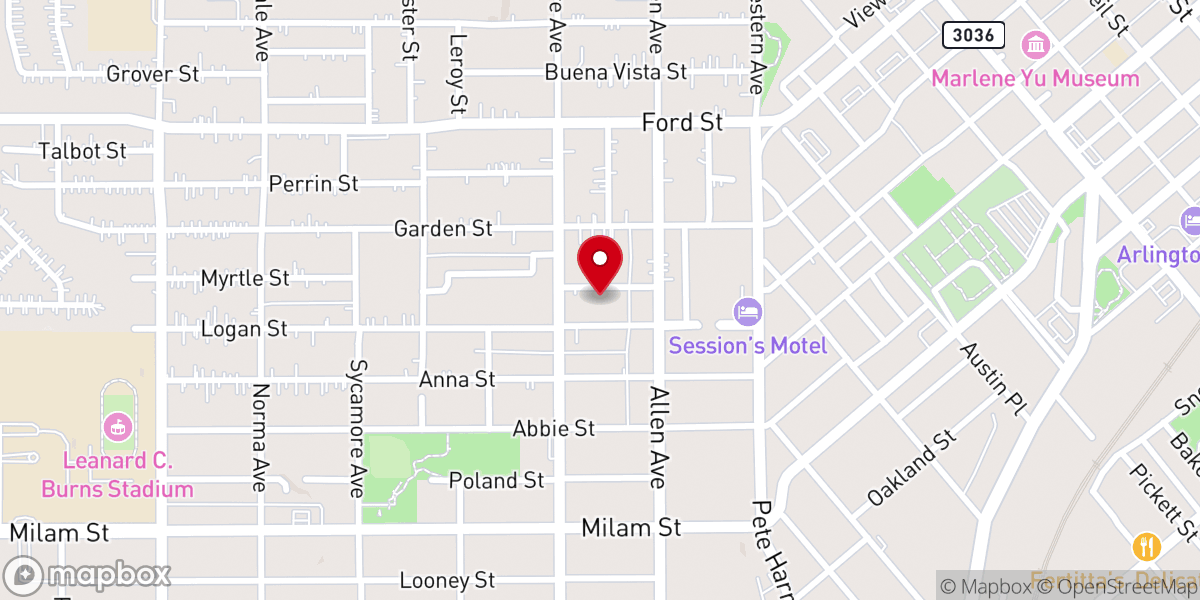 Map showing location of Midway Baptist Church
