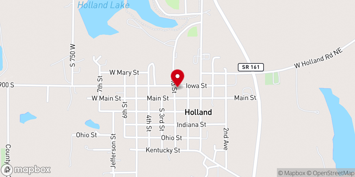 Map showing location of St. James Evangelical Lutheran Church