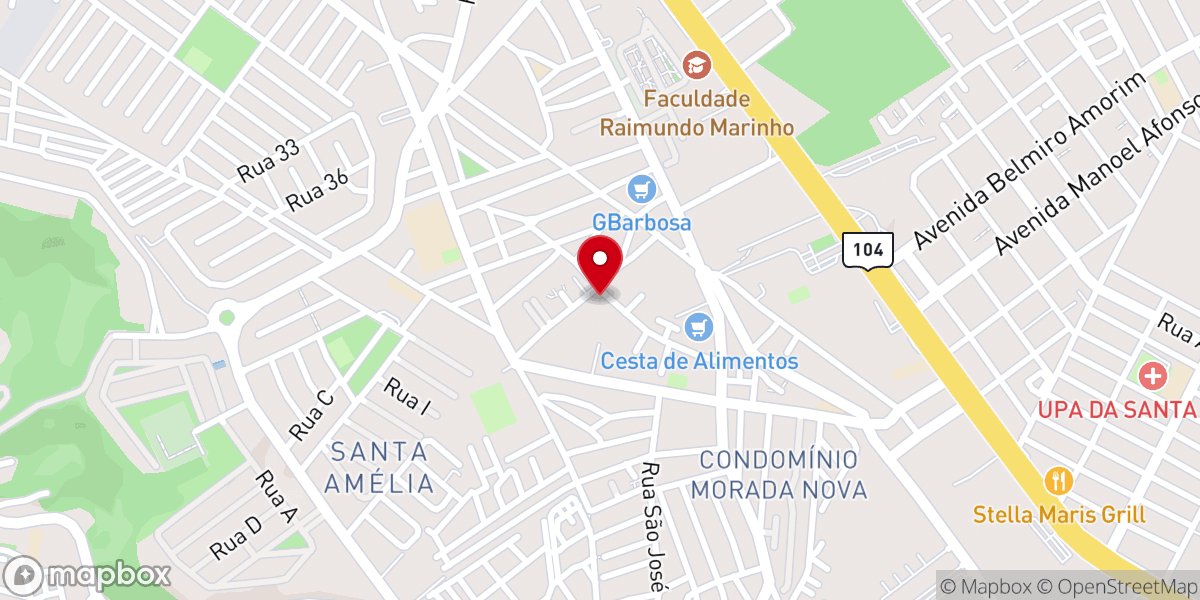 Map showing location of Igreja evangélica pentecostal Deus é conosco