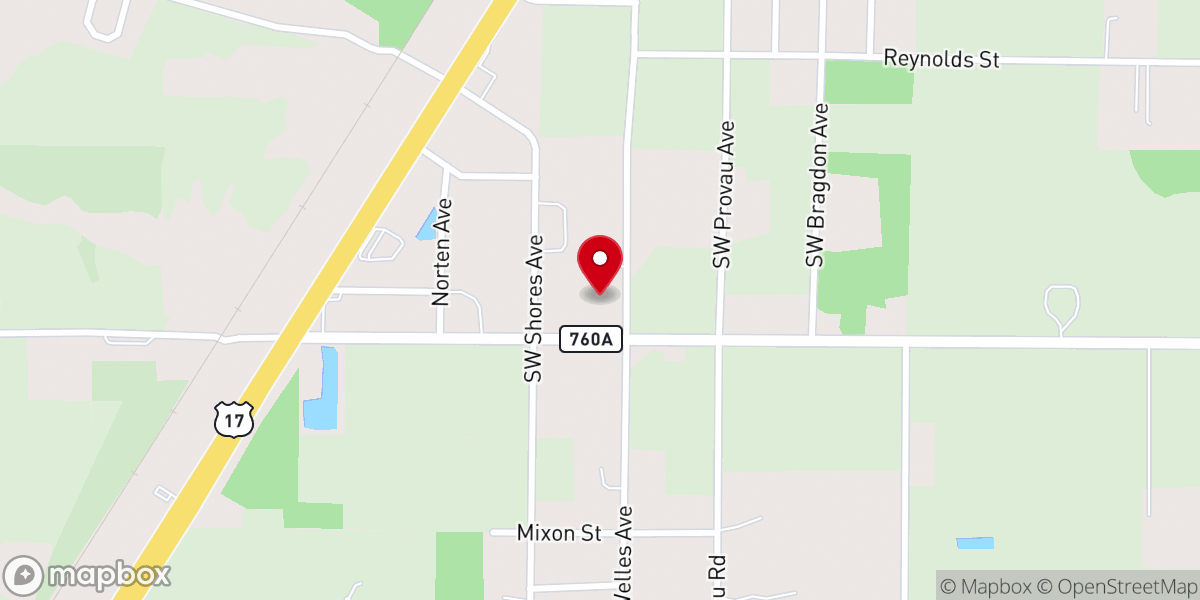 Map showing location of Cowboy Church Fellowship