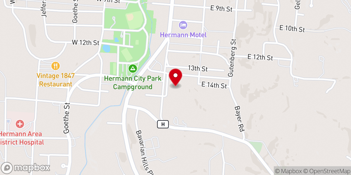 Map showing location of First Baptist Church