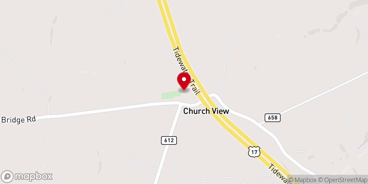 Map showing location of Hermitage Baptist Church