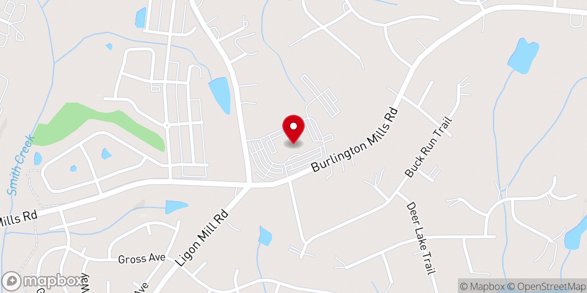 Map showing location of Richland Creek Community Church
