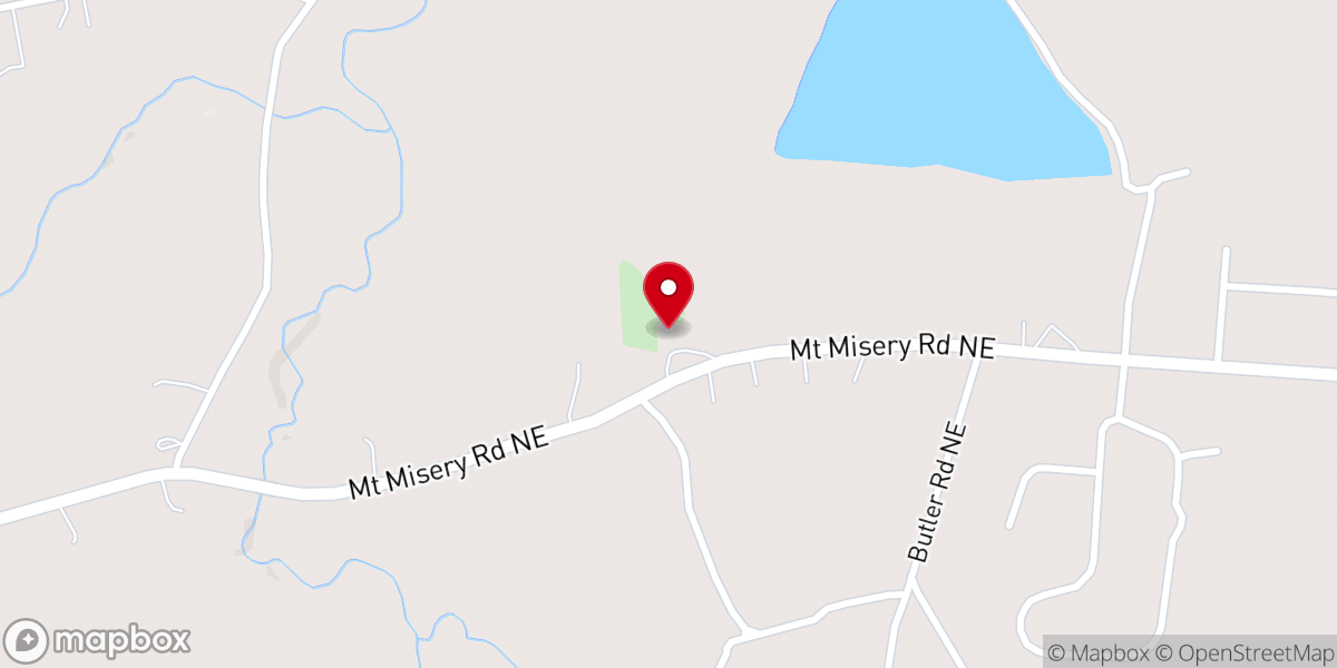 Map showing location of Goshen Baptist Church
