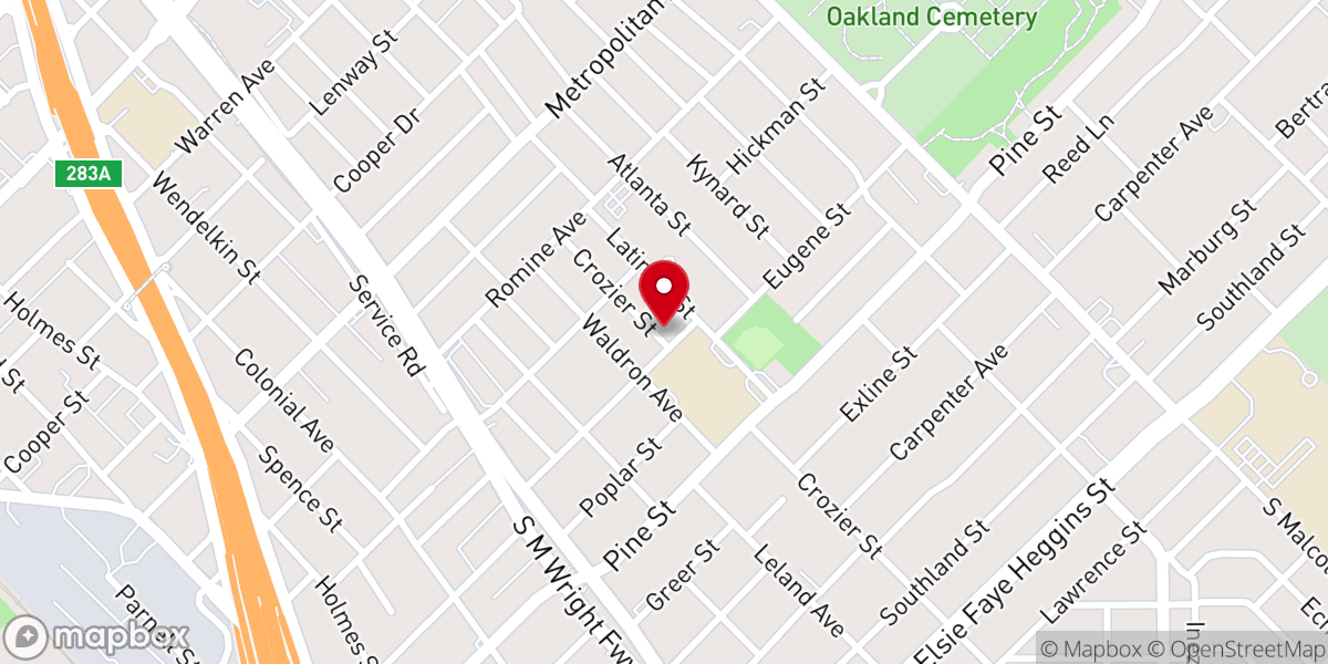 Map showing location of Salem Institutional Baptist
