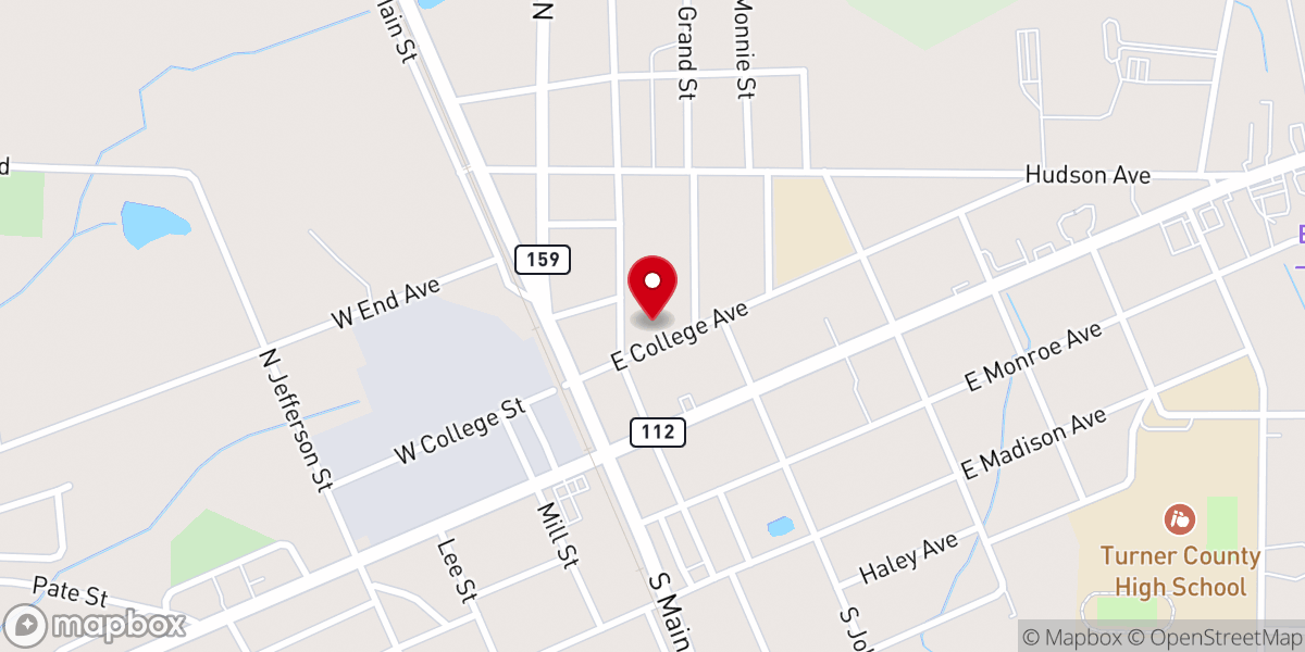 Map showing location of Turner County Superior Ct Clrk