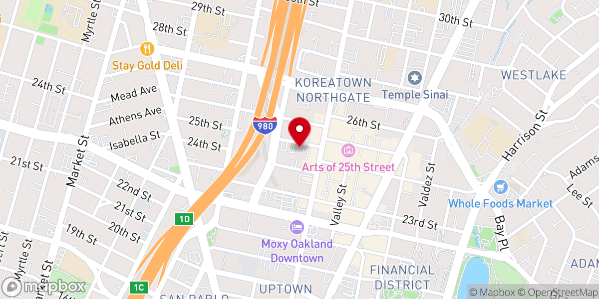 Map showing location of Central Church of Christ