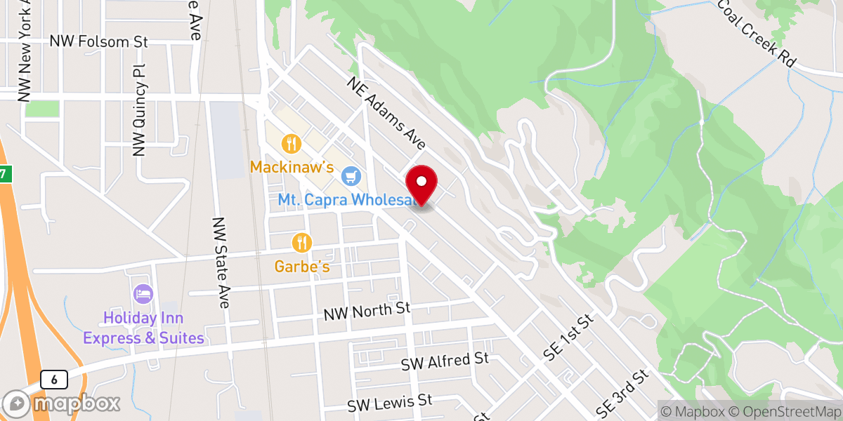 Map showing location of First Church of Christ, Scientist