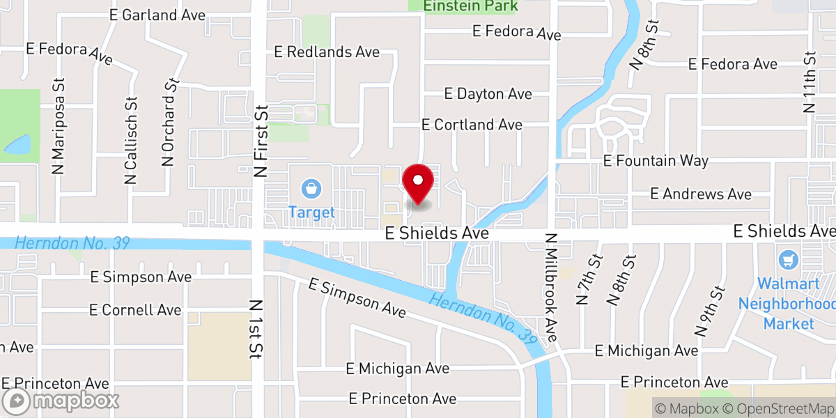 Map showing location of Belmont Christian Church