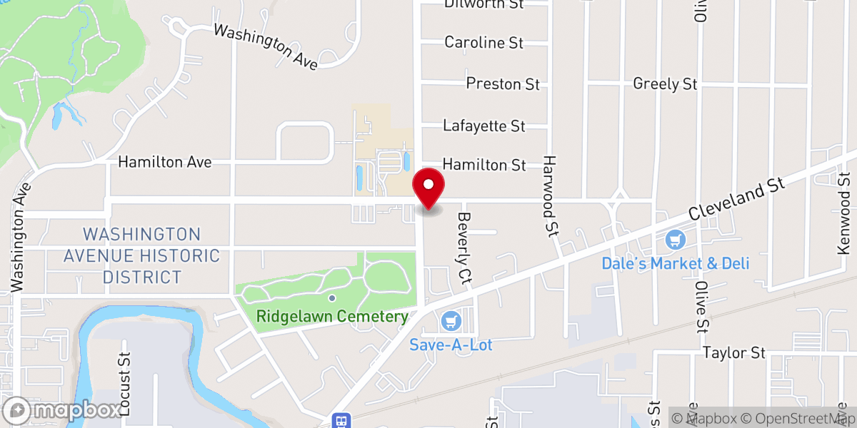 Map showing location of New Life Full Gospel Ministries